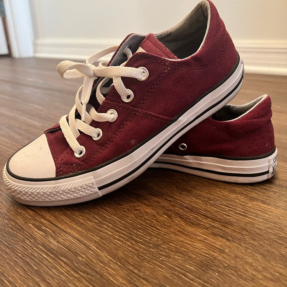 Converse Burgundy Padded Tongue Sneakers